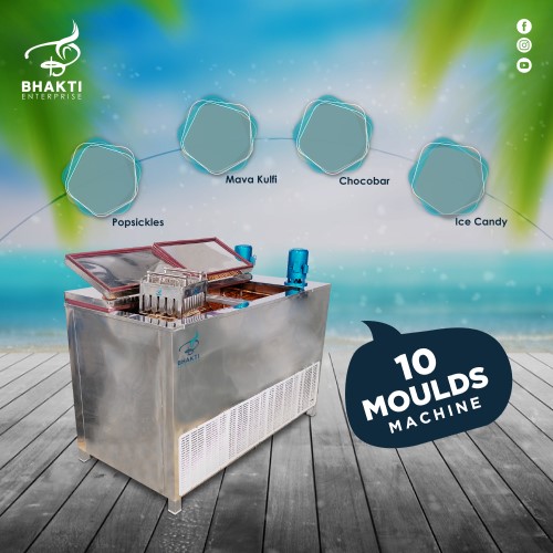 10 Moulds Ice Candy Making Machine