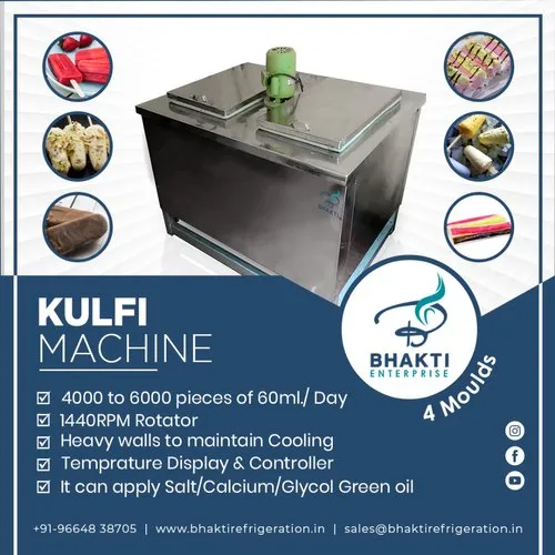 Best 4 Moulds Kulfi Making Machine Manufacturer India Bhakti